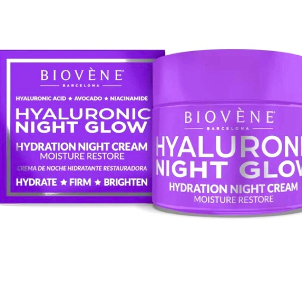 Biovene Barcelona Hyaluronic Night Glow Hydrating Night Cream BNIB 50 ml/1.6 oz